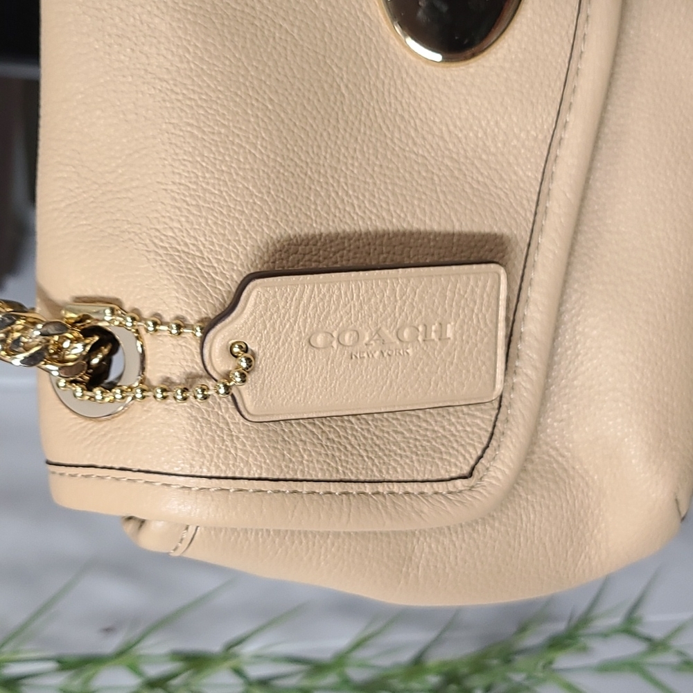 Coach Chain Pebble Leather Crossbody - Picture 6 of 14